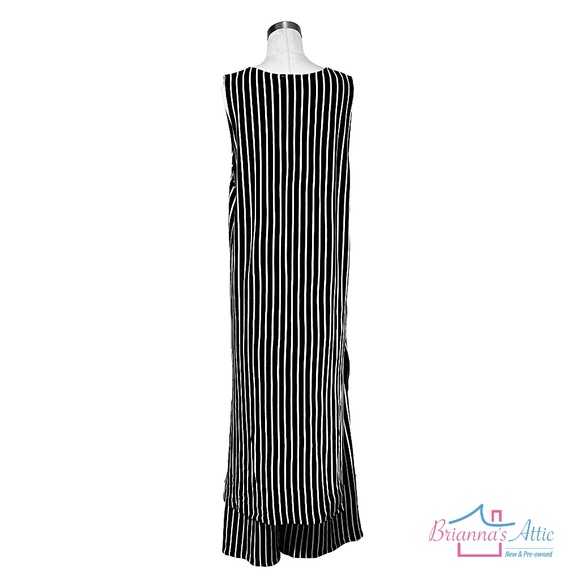 Jones New York women's black & white stripped cotton pant and blouse Size L - Picture 3 of 13